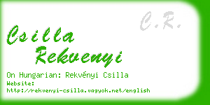 csilla rekvenyi business card